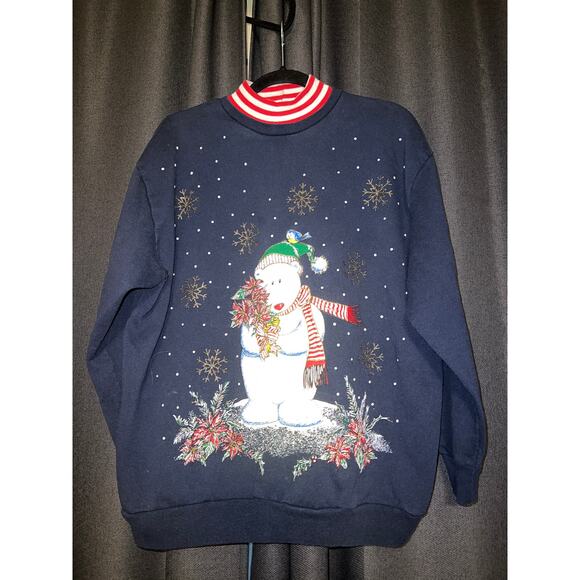 Ugly Christmas Sweater Xmas Sweatshirt Crewneck Size XL Vintage - Picture 1 of 4